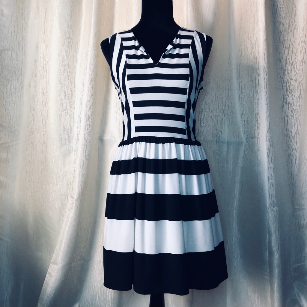 Black & White Striped Dress